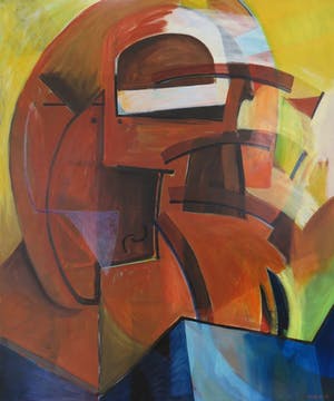 J.W.N. Besemer - Acryl op doek, Compositie (Zeer groot) kopen? Bied vanaf 1!