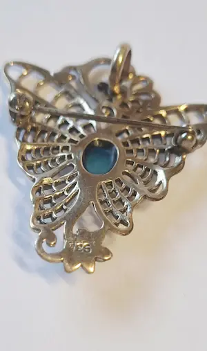 Art Nouveau-sterlingzilveren vlinderbroche en hanger uit  1910. kopen? Bied vanaf 40!