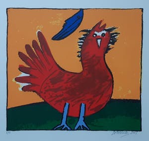 Corneille - " L'Oiseau Hollandais" . Perfect ingelijste zeefdruk van Corneille! kopen? Bied vanaf 220!