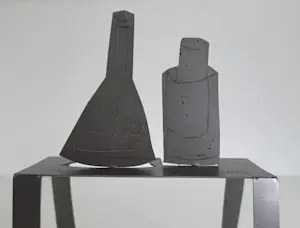 Klaas Gubbels - stalen sculptuur | 'Staande tekening' | 2023 (Grote versie) kopen? Bied vanaf 400!