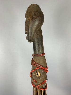 Dogon - 201218 - Old Tribal used African Dogon broom with head - Mali. kopen? Bied vanaf 65!