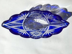 Niet of onleesbaar gesigneerd - Boheems kobaltblauw glasobject kopen? Bied vanaf 1!