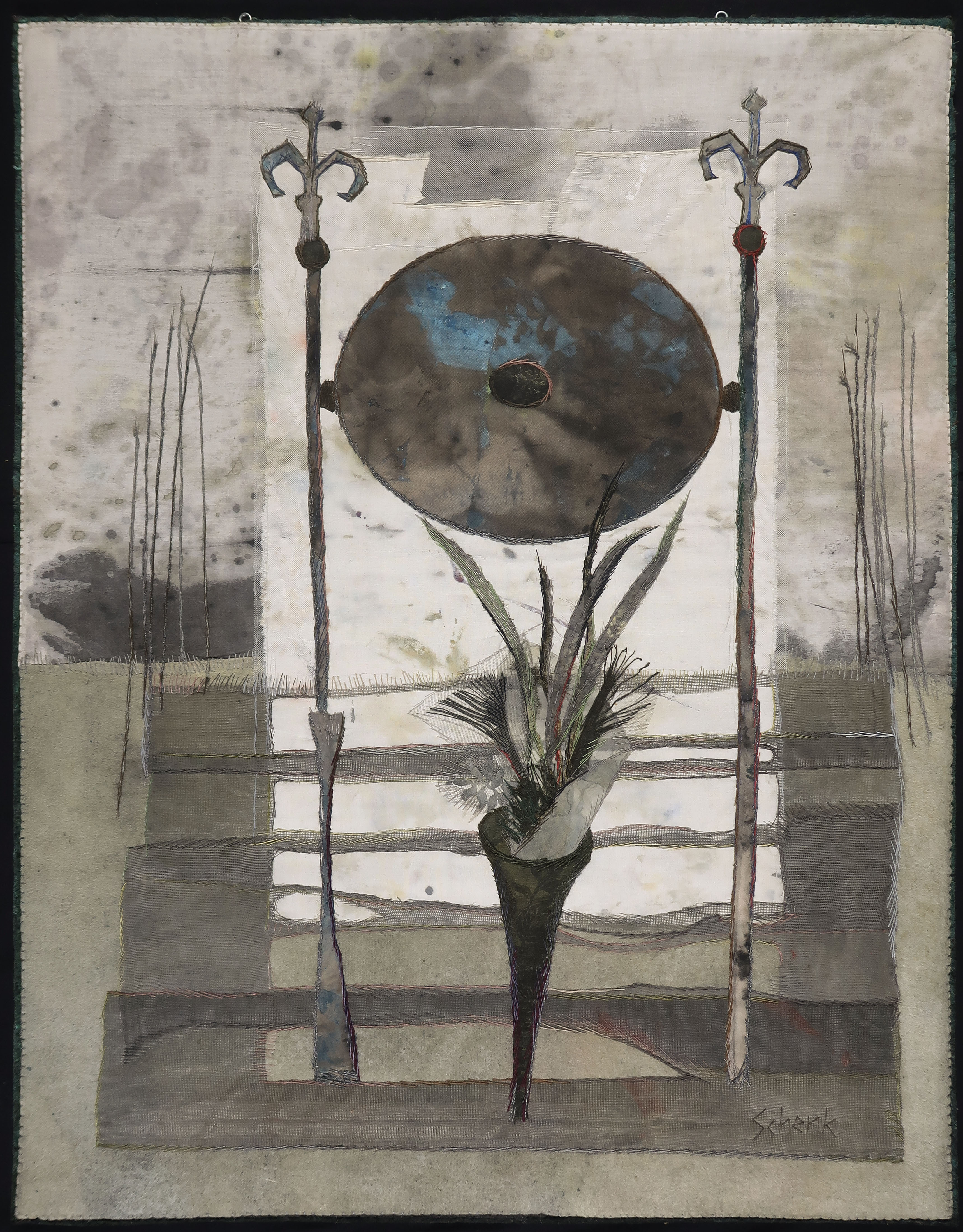 Willem Schenk - Gestikt wandkleed, Zonder titel kopen? Bied vanaf 35!