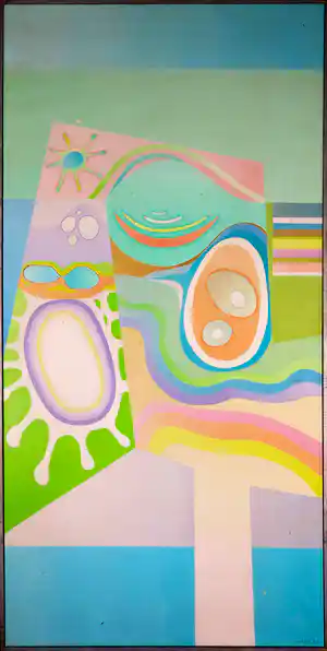 Piet de Walle - Acryl op doek, Abstract 8 - Ingelijst (Groot) verkauft für € 35!