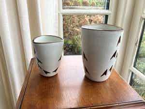 Potterie Ravelli - Twee design vazen Ravelli verkocht voor € 60!