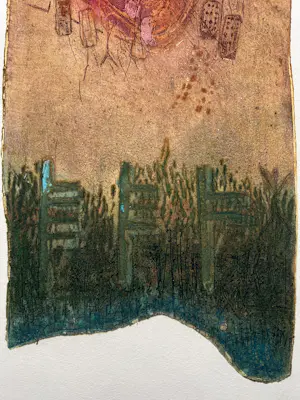 Theo Hoogewerf - handgesigneerde kleurenets | 'Ijzertijd stèle' kopen? Bied vanaf 10!