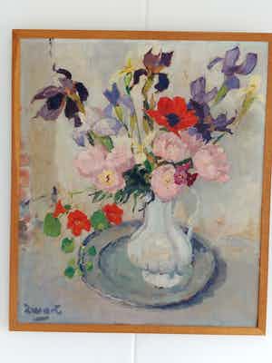 Arie Zwart - Bloemstilleven verkocht voor € 500!