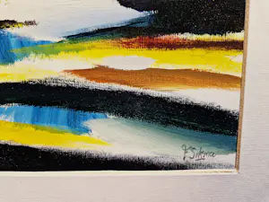 Eddy Sikma - Grote expressionistische gouache "zomeravond Waddenzee" - gesigneerd kopen? Bied vanaf 72!