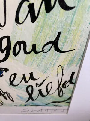 Miriam Slaats - Kleurenzeefdruk ‘ Dansen in het licht van goud en liefde ‘ kopen? Bied vanaf 70!