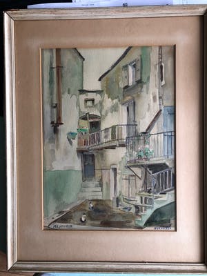 Margaretha C. Verheus - Aquarel "MEYRUEIS" kopen? Bied vanaf 50!