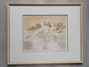 Mart Kempers - Verstild landschap met ruïne kopen? Bied vanaf 35!