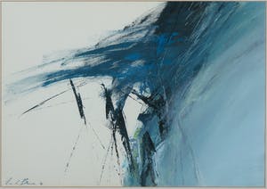 Wim de Bruin - Gouache op papier, Abstract - Ingelijst kopen? Bied vanaf 1!