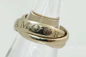 77 - Exclusieve originele 18krt wit-gouden Cartier "trinity" ring - 3 delig kopen? Bied vanaf 600!