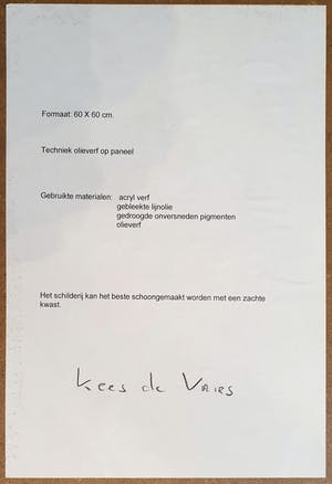 Kees de Vries - Abstracte compositie | Unica kopen? Bied vanaf 165!