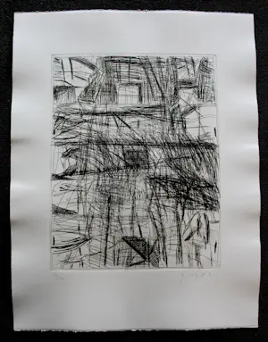 Jan van der Pol - Ets: abstract - 1987 kopen? Bied vanaf 50!