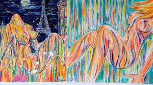 Elva - Naakt in de kleur - 2 schilderijen *Zomer sale kopen? Bied vanaf 100!