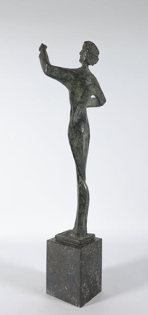 Margriet Barends - Lang en smal bronzen beeld van een dirigent kopen? Bied vanaf 350!