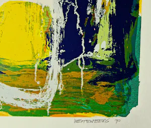 Siebrand Weitenberg - Grote in 1990 gemaakte abstracte zeefdruk - zonder titel - bep. oplage kopen? Bied vanaf 37!