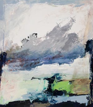 Richard Smeets - Abstract landschap, olieverf op doek (prachtig ingelijst) kopen? Bied vanaf 795!