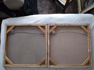 Niet of onleesbaar gesigneerd - Twee moderne Afrikaanse portretten kopen? Bied vanaf 1!