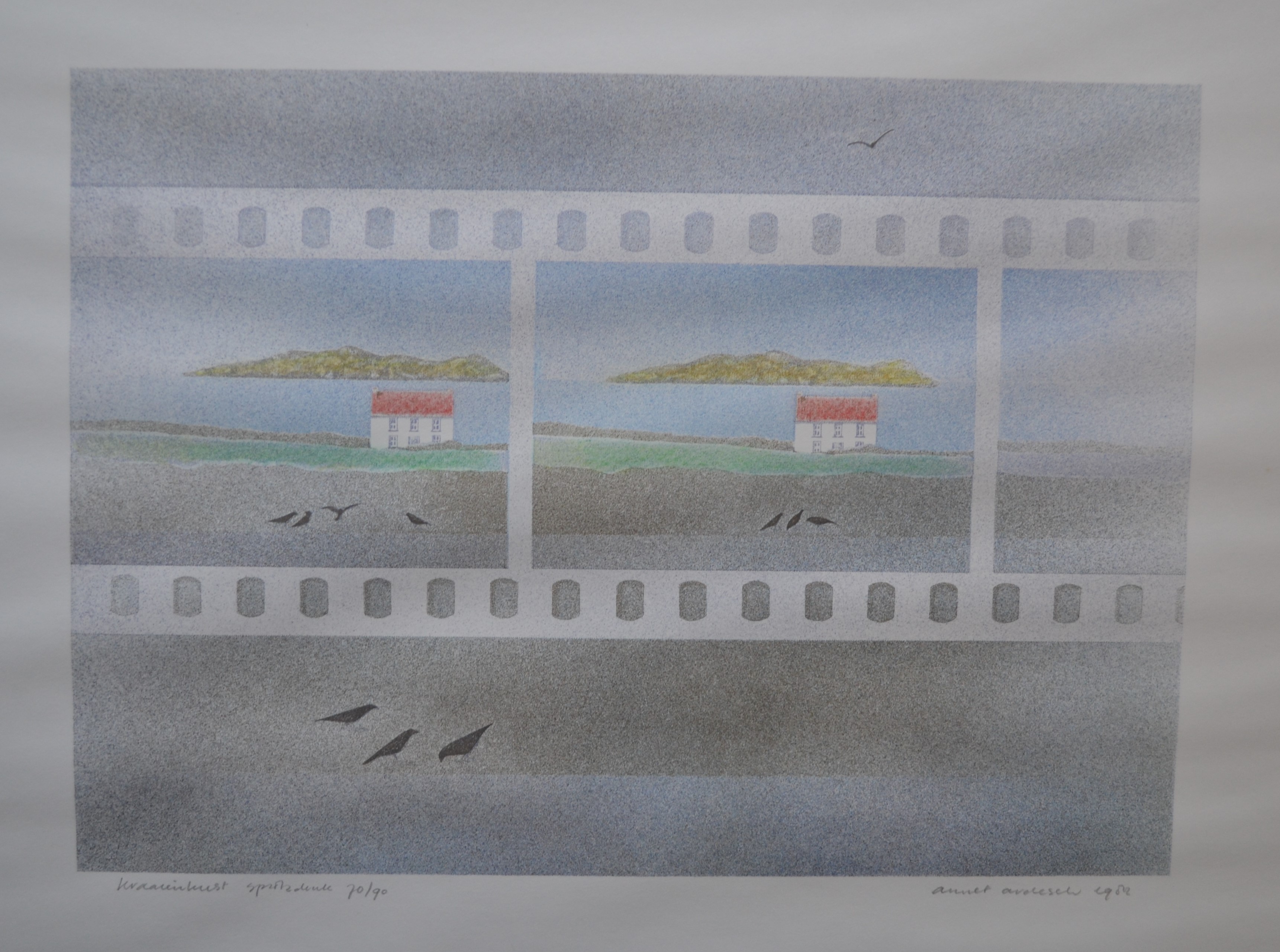 Annet Ardesch - Spritzdruk - "Kraaienkust" - handgesigneerd kopen? Bied vanaf 1!