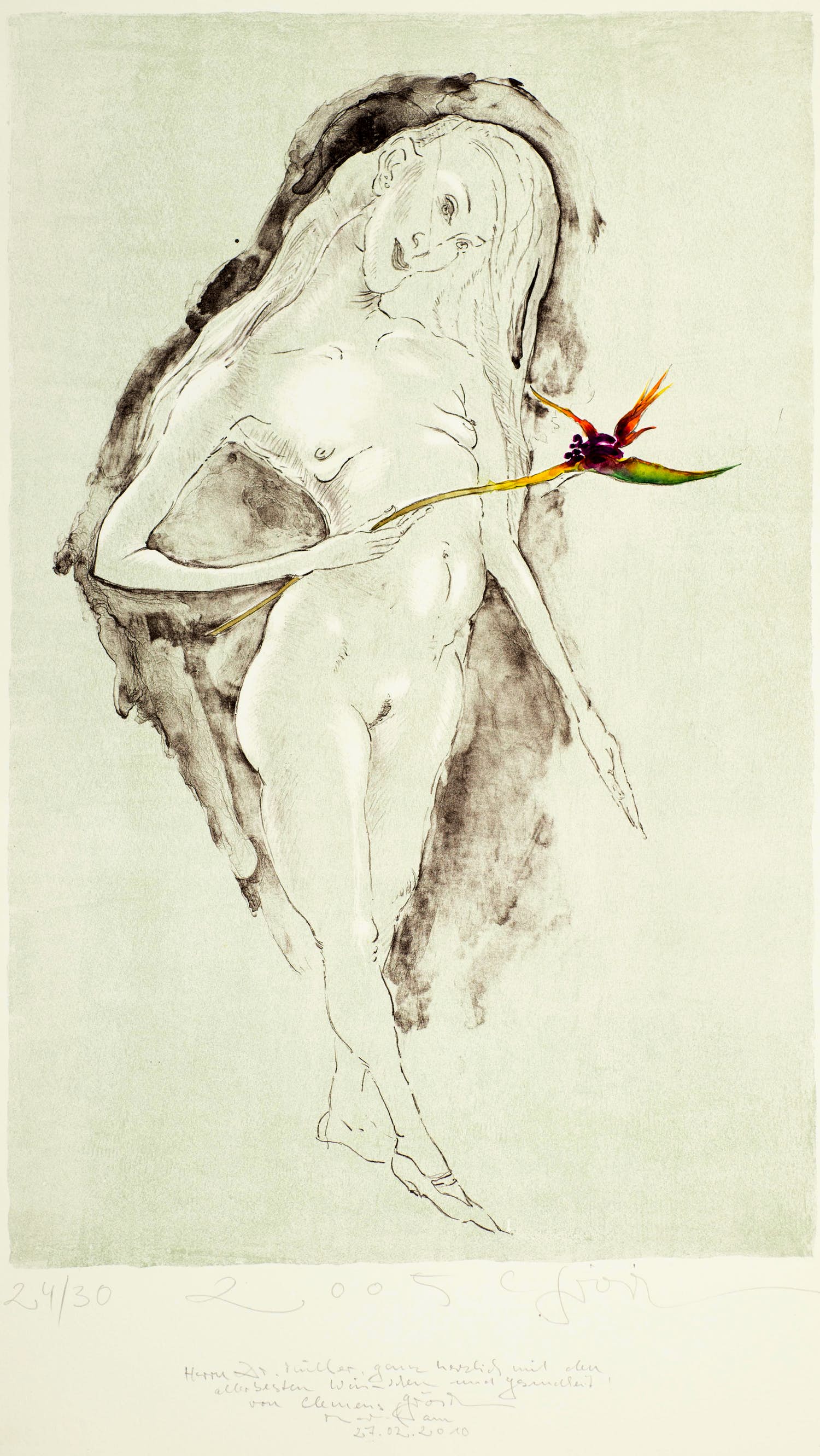 Clemens Gröszer - Stehende mit Paradiesblume Elegie kopen? Bied vanaf 200!