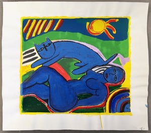 Corneille - Terragravure op doek, Cats in Love kopen? Bied vanaf 10!