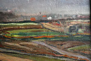 Hein van Schuppen - De Gelderse Vallei - expressionistisch schilderij kopen? Bied vanaf 175!