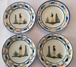 Henriot Quimper - Frans aardewerk bordjes kopen? Bied vanaf 30!