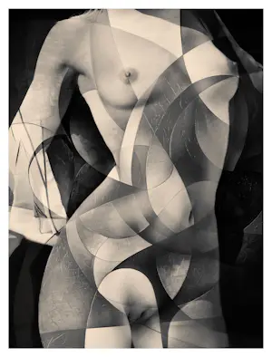 Lidiia Khaikara - Abstracte Naakt 3 - INGELIJST kopen? Bied vanaf 100!