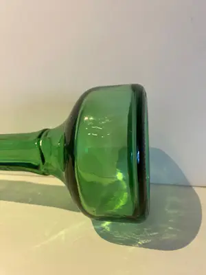 Empoli Glas - Vintage groene glazen pijpvaas, bamboemodel, Empoli VE, Italie kopen? Bied vanaf 35!