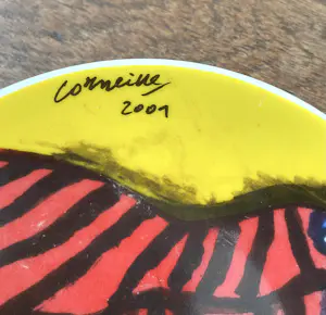 Corneille - 2 schaaltjes en hoge blikken trommel, gesigneerd in de druk kopen? Bied vanaf 25!