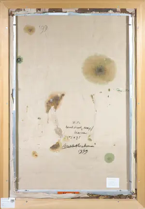 Aart Houtman - Acryl en houtskool op doek, Bloemstilleven - Ingelijst (Groot) kopen? Bied vanaf 150!