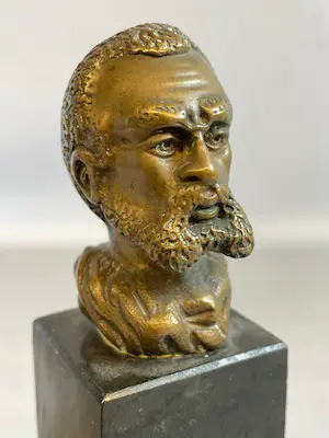 Ethiopie - 230122- Extremly Rare Antique Haile Selassie bronze buste on sokkel - Ethiopia. kopen? Bied vanaf 225!