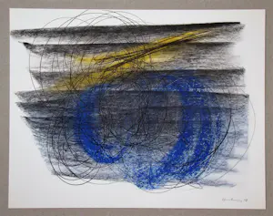 Hans Hartung - Pastel P.-1958-91 - Offsetlithografie gesigneerd - 1961 kopen? Bied vanaf 120!