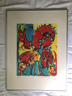 Carl-Henning Pedersen - Figuren - Lithografie, Ingelijst (Groot) kopen? Bied vanaf 275!