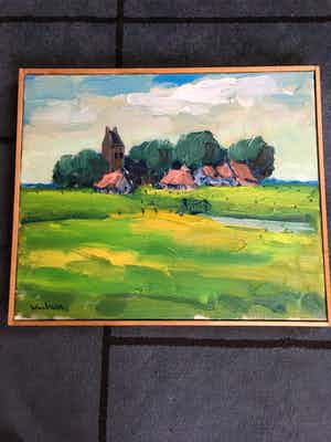 Wim van der Veer - Fries landschap verkocht voor € 100!