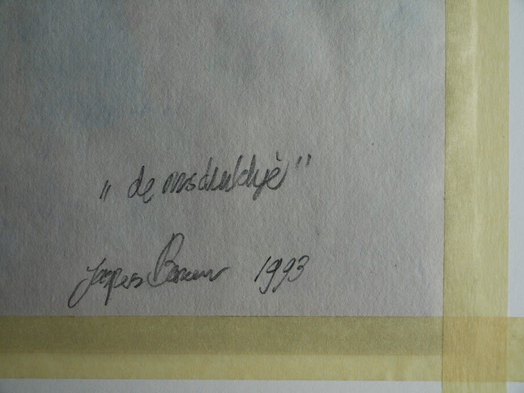 Jasper Banen - Acrylverf op papier , De Onschuldige – gesigneerd – 1993  kopen? Bied vanaf 55!