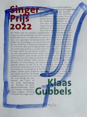Klaas Gubbels - Unieke aquarel op papier | 'Singer prijs 2022' kaufen? Bieten Sie von 20!