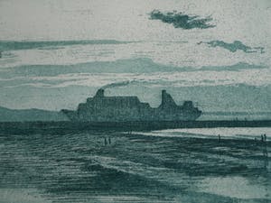 Huub Scheres - Ets , Aankomst in de avond – gesigneerd & ingelijst – 1979 – nr 2 van 10 kopen? Bied vanaf 10!