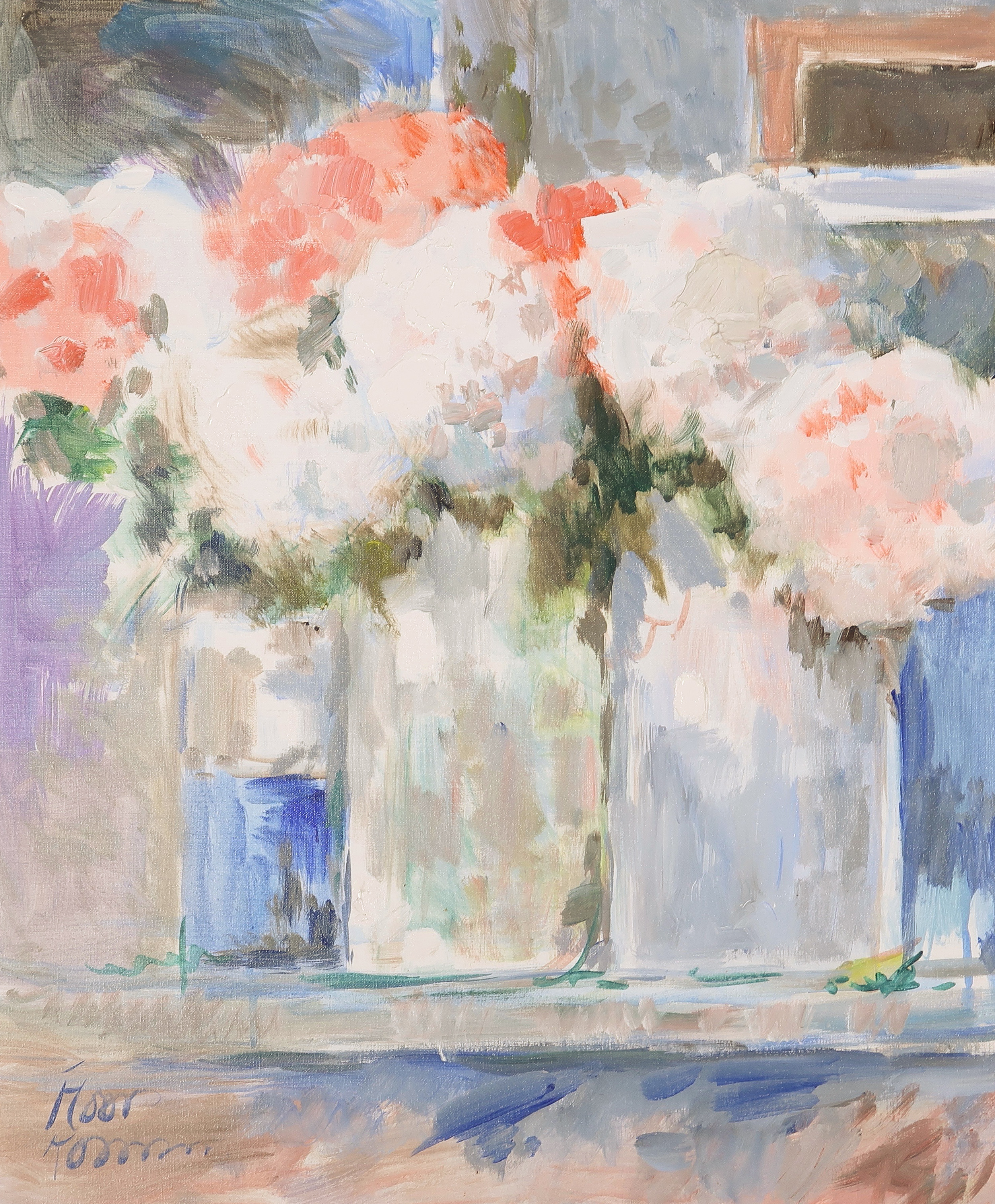 Floor Koomen - Olieverf op doek, Bloemstilleven III - Ingelijst kopen? Bied vanaf 70!