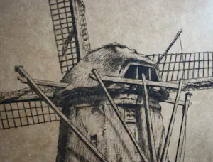 Gerrit N. Woudt - Molen Oude Zwan - ets kopen? Bied vanaf 40!