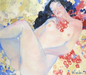 Svetlana Tiourina - Olieverf op doek, Liggend naakt - Ingelijst (Groot) kopen? Bied vanaf 200!