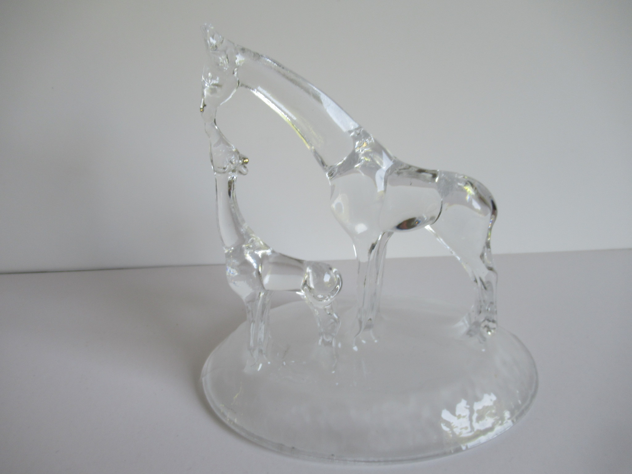 Niet of onleesbaar gesigneerd - Vintage Kristallen Giraf met jong kopen? Bied vanaf 1!