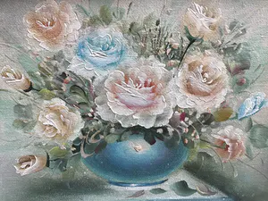 Niet of onleesbaar gesigneerd - Rozen in pot. kopen? Bied vanaf 1!