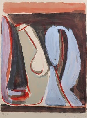 Bram van Velde - Litho, Zonder titel - Ingelijst kopen? Bied vanaf 250!