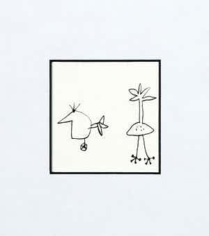 Jan Roede - Tekening, Zonder titel (met certificaat van echtheid!) verkocht voor € 50!