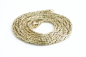43 - Lang (86cm) 14Krt geel-gouden Konings collier / ketting - gekeurd kopen? Bied vanaf 1230!