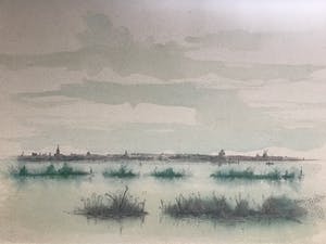 Niet of onleesbaar gesigneerd - Veenplas kopen? Bied vanaf 1!