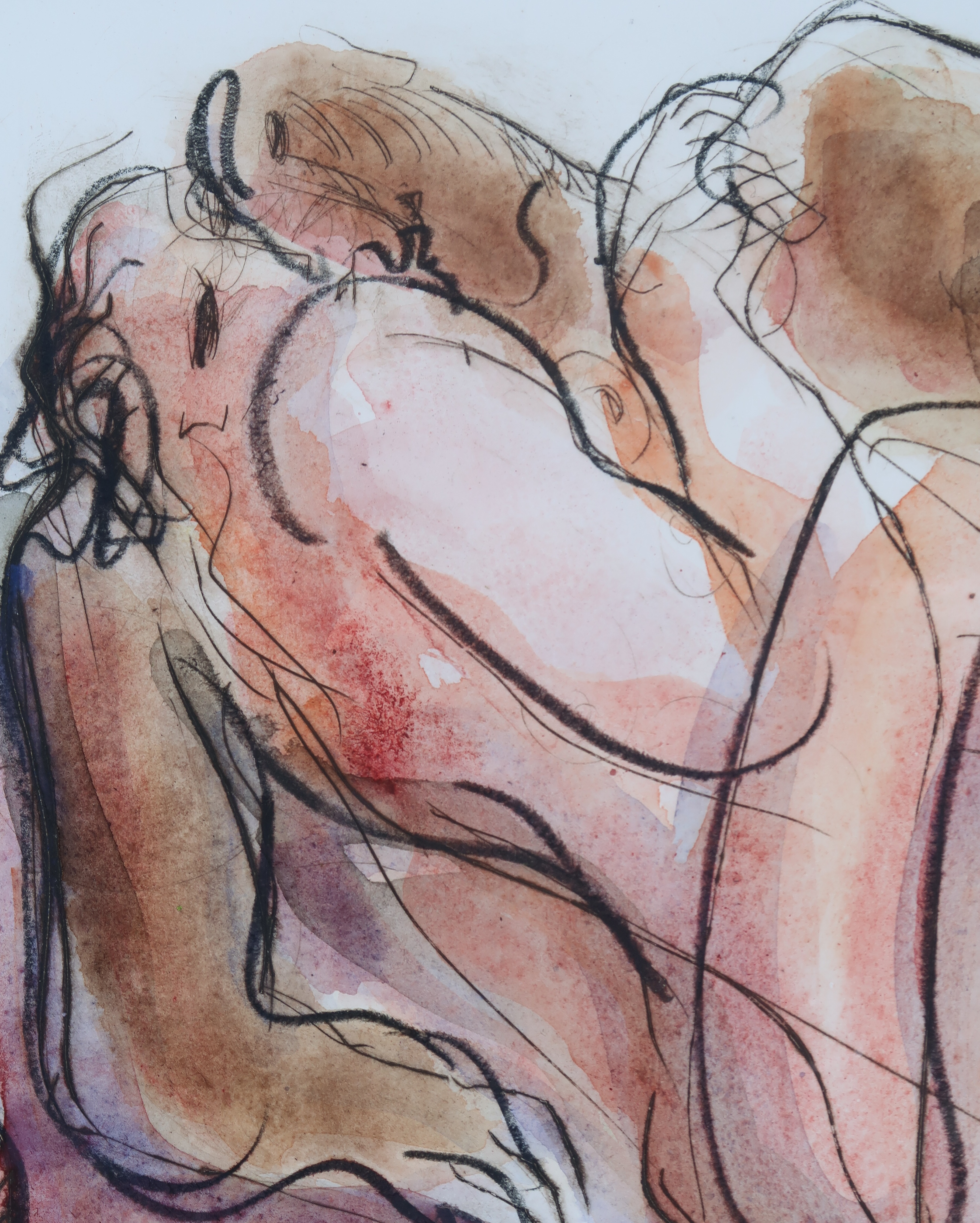 Margarita Nicolaas - Handbewerkte ets, Paar - Ingelijst  kopen? Bied vanaf 35!